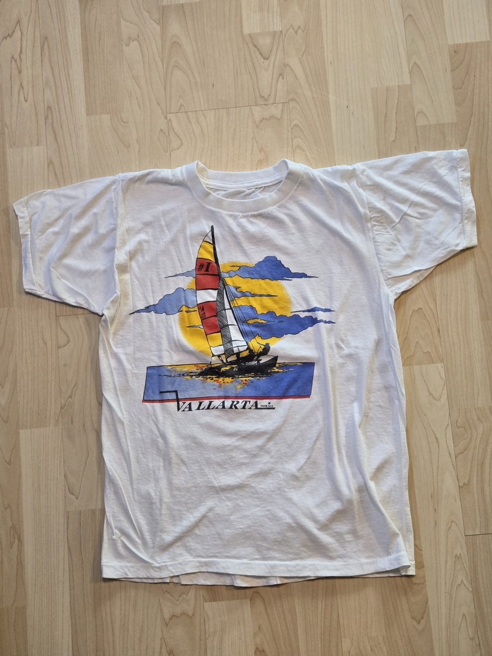 Vintage Vallarta Sailboat Graphic Shirt Single Stitch